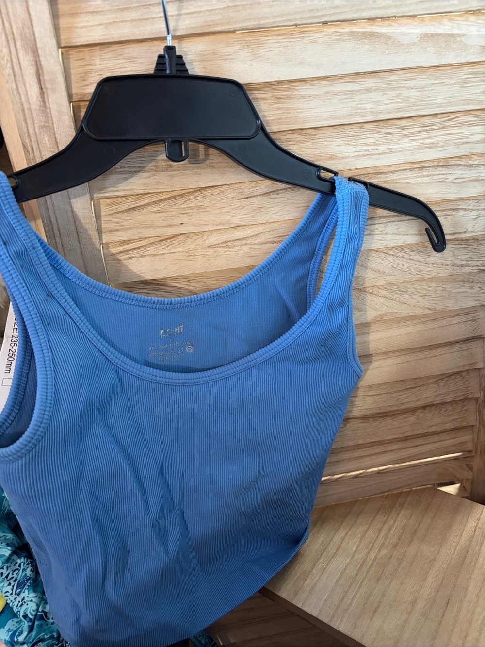 Cornflower Blue Ribbed Sports Bra Large